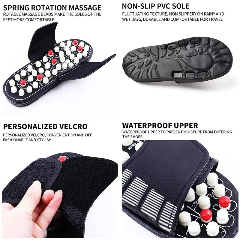 New Feet Massage Slippers Foot Reflexology Acupuncture Therapy Massager Walk