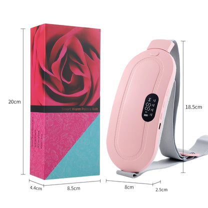 Electric Heating Pad Women Vibrator Period Pain Relief Device Menstrual Cramp Massager Blood Circulation Abdominal Belt Warmer